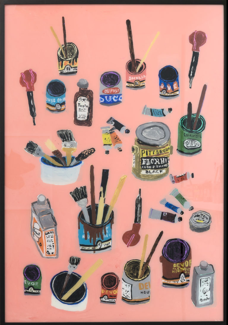 tinsel painting Rose Eken