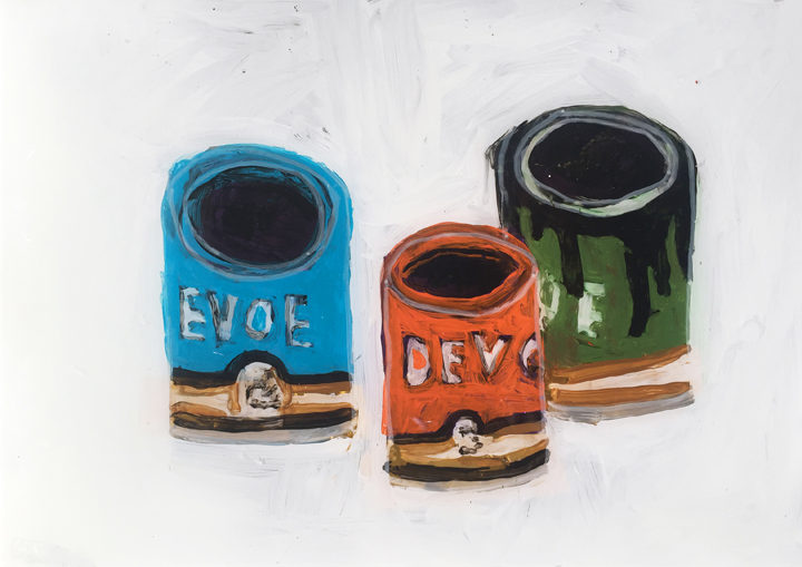 re_devoe-paint-cans_acrylic-porcelainpaint-and-tinselfoil-on-glass_21x30cm_2016